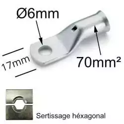 Cosse à oeil à sertir à...