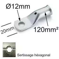 Cosse à oeil à sertir à...