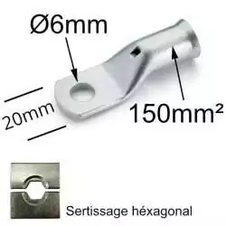 Cosse à oeil à sertir à...