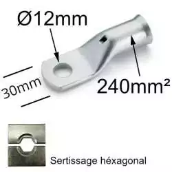 Cosse à oeil à sertir à...