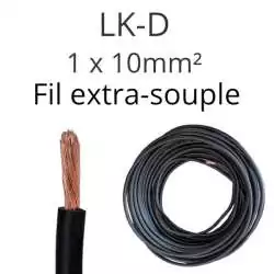 fil batterie extra souple 10mm² noir couronne série LKD