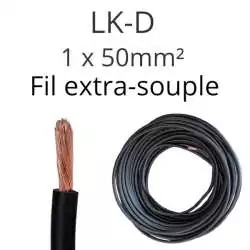 fil batterie extra souple 50mm² noir couronne série LKD