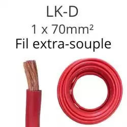 fil batterie extra souple 70mm² rouge couronne série LKD