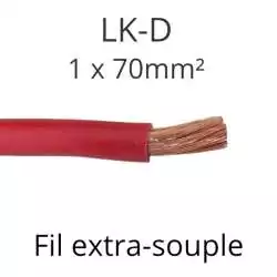 fil batterie extra souple 70mm² rouge au mètre série LKD