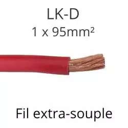 fil batterie extra souple 95mm² rouge au mètre série LKD