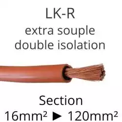 câble électrique extra souple orange batterie LKR 1x16mm2 vente au mètre