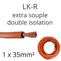 câble électrique extra souple orange batterie LKR 1x35mm2 couronne 25m