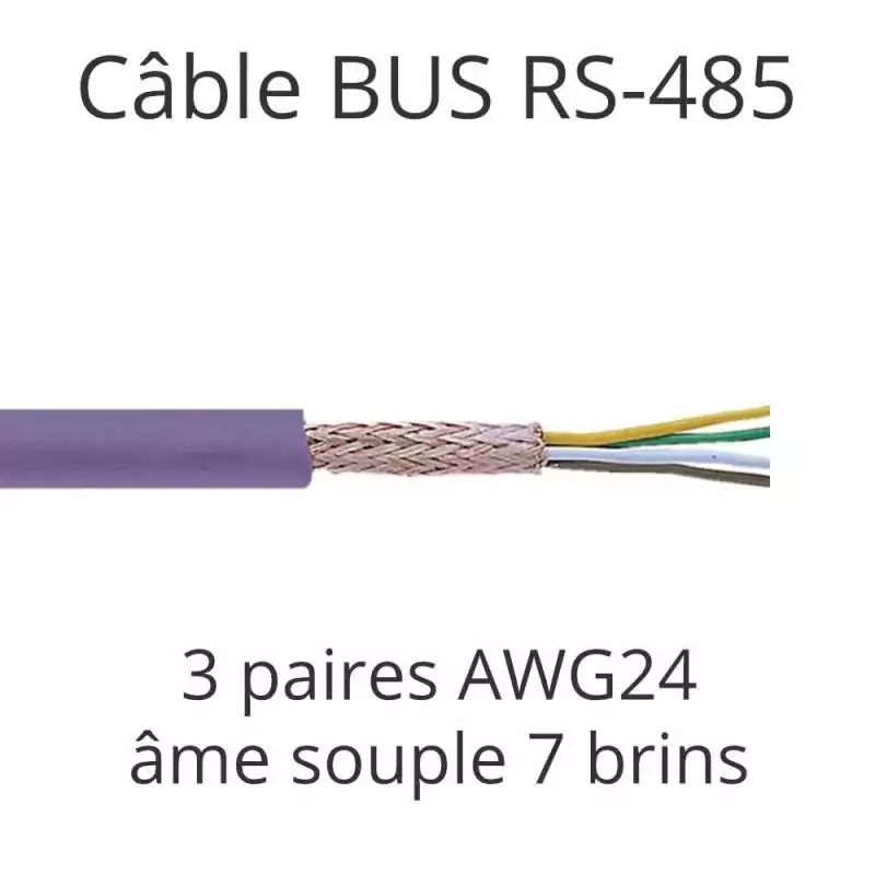 câble bus RS485 3 paires AWG24 couleur violet câble bus RS485 3 paires AWG24 couleur violet