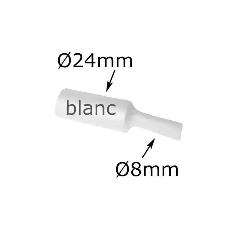 gaine thermorétractable diamètre 24mm blanc couleur blanche gaine thermorétractable diamètre 24mm blanc couleur blanche
