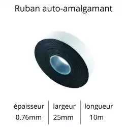 ruban auto amalgamant largeur 25mm longueur 10m