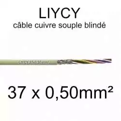 câble électrique blindé série LIYCY 0.50mm² 37 conducteurs 37x0.5
