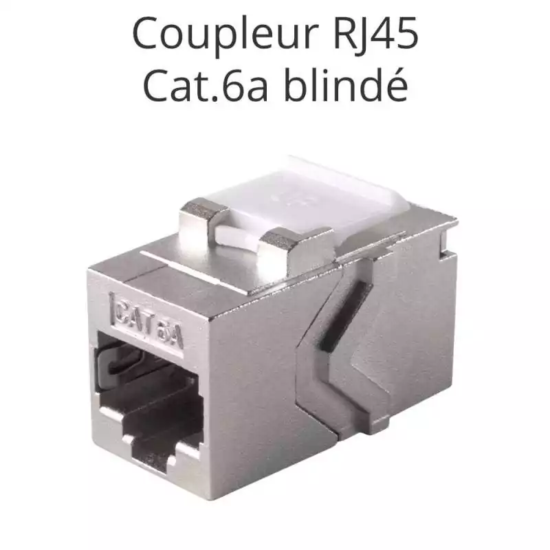 coupleur prolongateur cat.6a pour cable réseau ethernet RJ45 coupleur prolongateur cat.6a pour cable réseau ethernet RJ45