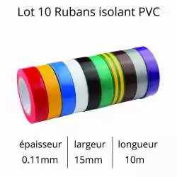 lot 10 rubans adhésif électrique