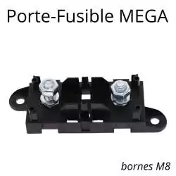 porte fusible MEGA vu ouvert avec bornes M8
