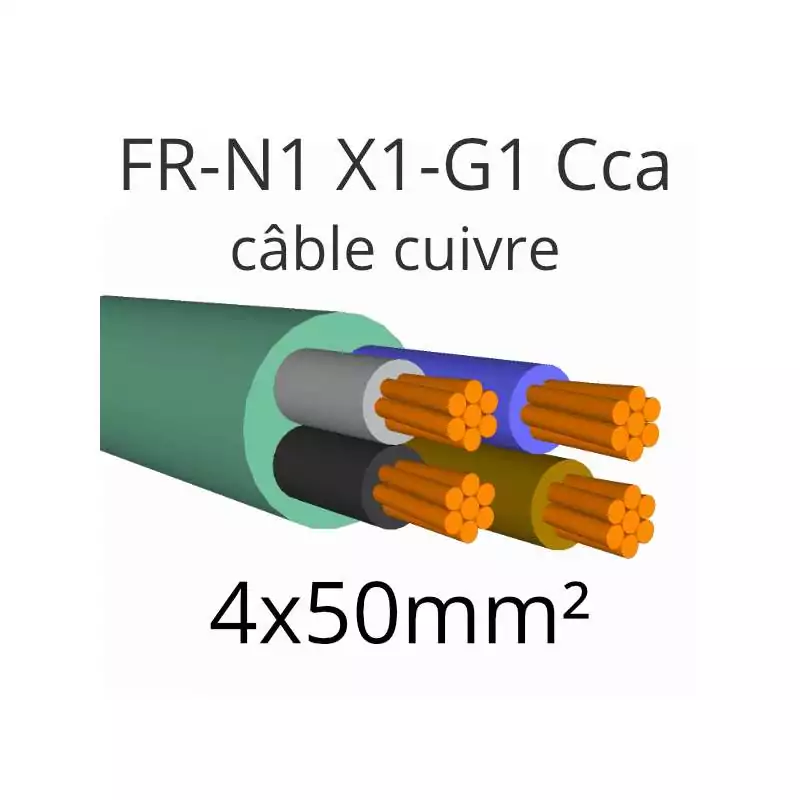 câble vert FRN1X1G1 4x50 CCA ERP IGH 4x50mm2 câble vert FRN1X1G1 4x50 CCA ERP IGH 4x50mm2