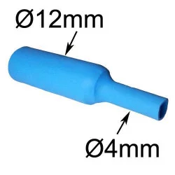 gaine thermorétractable diamètre 12mm bleu