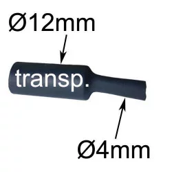 gaine thermorétractable diamètre 12mm transparente
